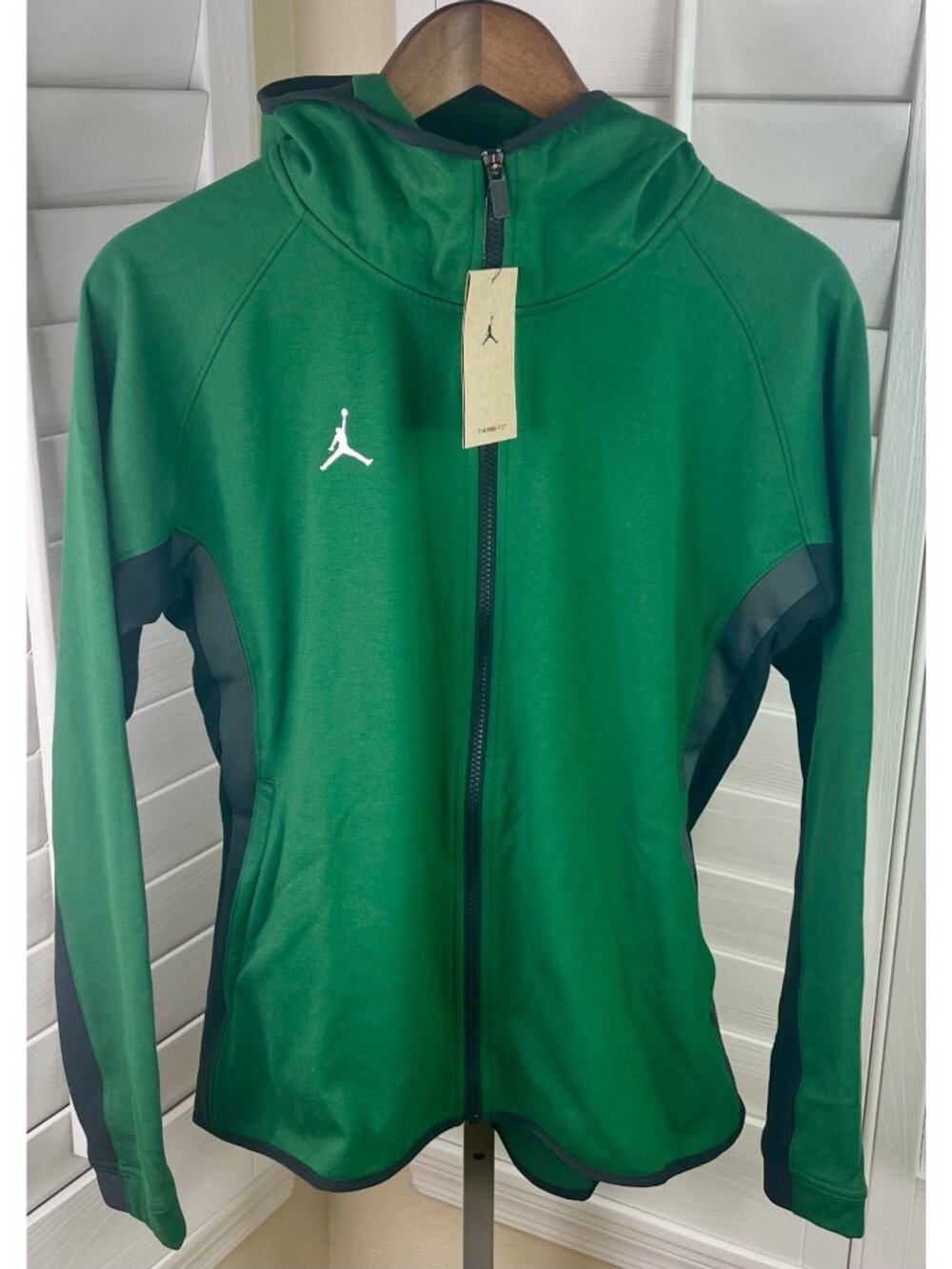 Jordan Therma-Fit Showtime Green Full-Zip Hoodie FQ3743341 - Women’s L - NWT $95